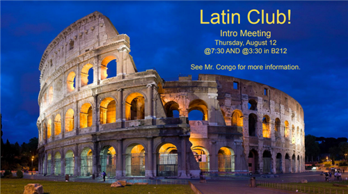 Initial Meeting for 2021 is 8/12 @7:30 OR @3:30 in B212.